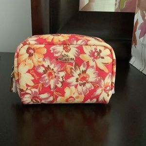 Coach floral cosmetic case